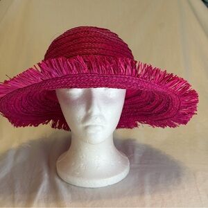 Vibrant Pink Fringed Sun Hat